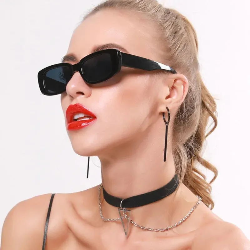 Brownm Rectangle Sunglasses