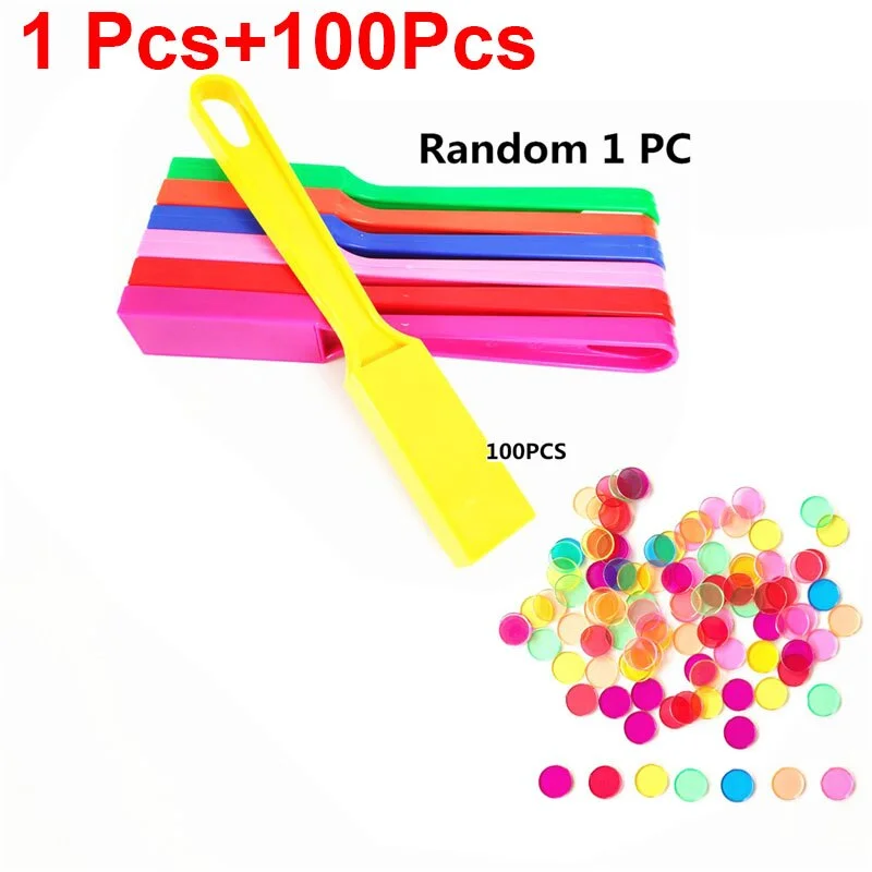 100Pcs Montessori Color Cognitive Mathematics Learning Toys Children's Magnetic Stick and Plastic Coin Educational Toys Suit