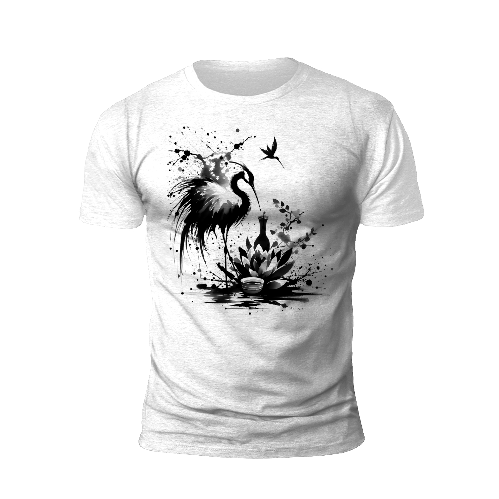 Crane and Lotus T-Shirt