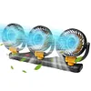 3 Head Electric Car Fan 2 Speeds Auto Air Circulation Fan for Home Desk Office