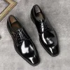 Mens Patent Leather Derby Dress Shoes