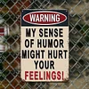 Funny Sarcastic Warning - Vintage Metal Signs(8*12Inch)  - Warning