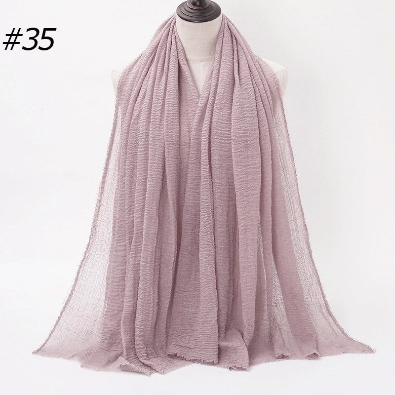 20 Pieces Fashion Solid Color Cotton Pashmina Scarves