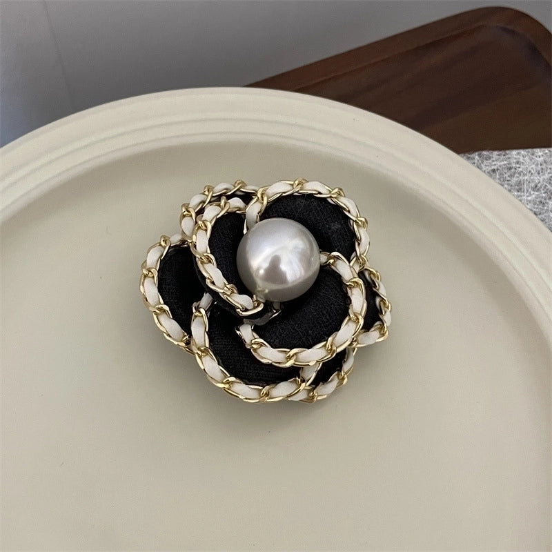 Elegant Pin Flower Imitation Pearl Plating Women’s Brooches