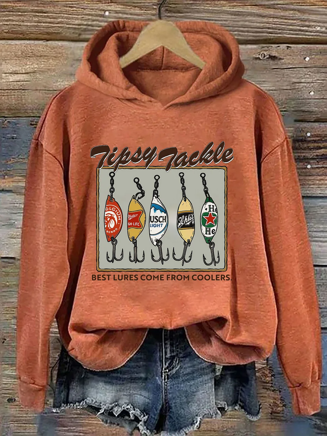Tipsy Tackle Beer Fishing Hoodie