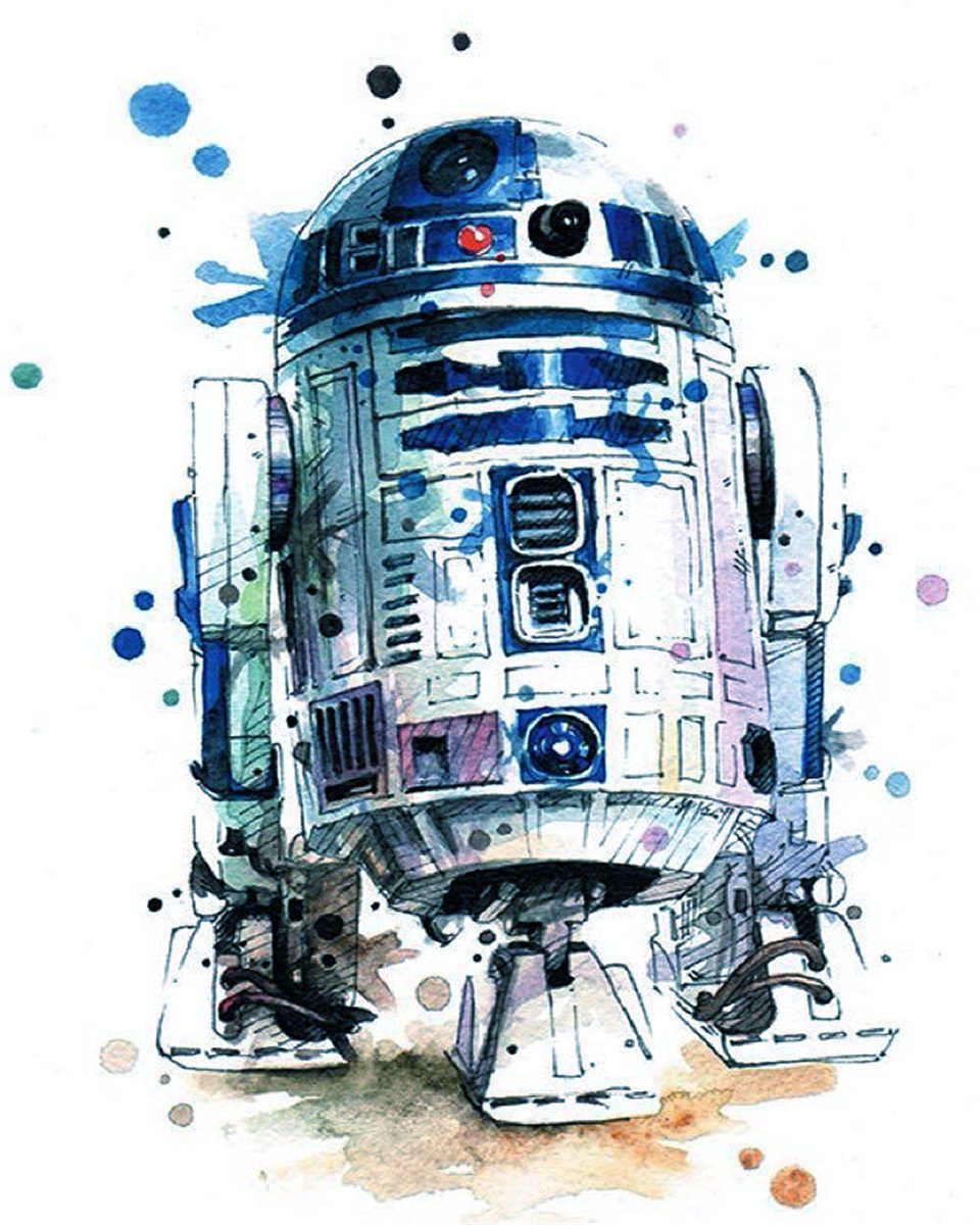 CreArt CreArt Paint by Numbers Star Wars R2D2 - Paint by numbers for adults