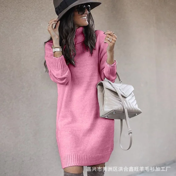 Uveng Uveng Women's Women Long High Collar Slim Top Sweater Sweater Women