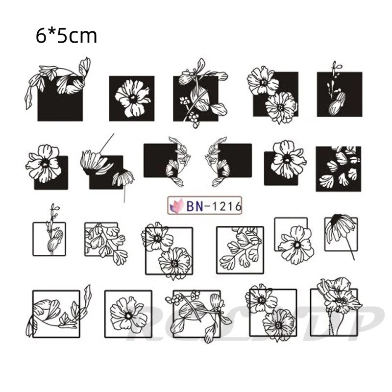 Nail sticker art decoration slider love heart adhesive design Water decals manicure lacquer accessoires polish foil