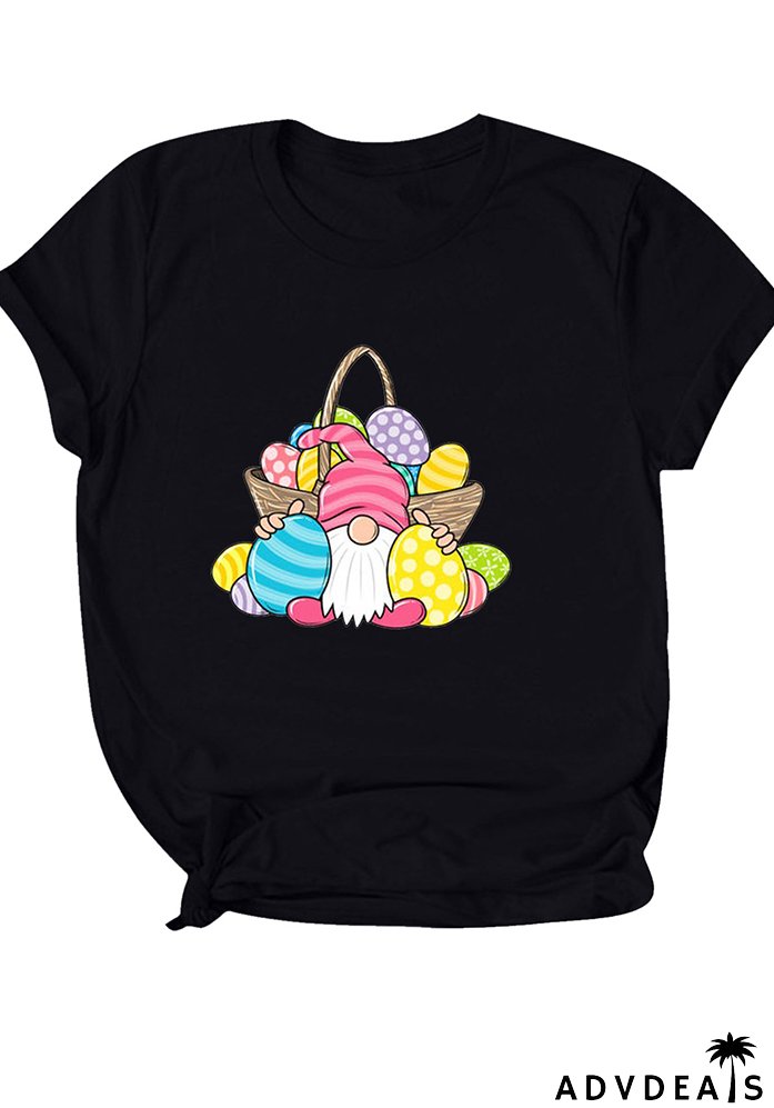 Summer Short Sleeve Shirt Plus Size Women's Easter Loose Top