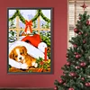(40*60cm)Christmas Dog - Full Round Drill Diamond Painting