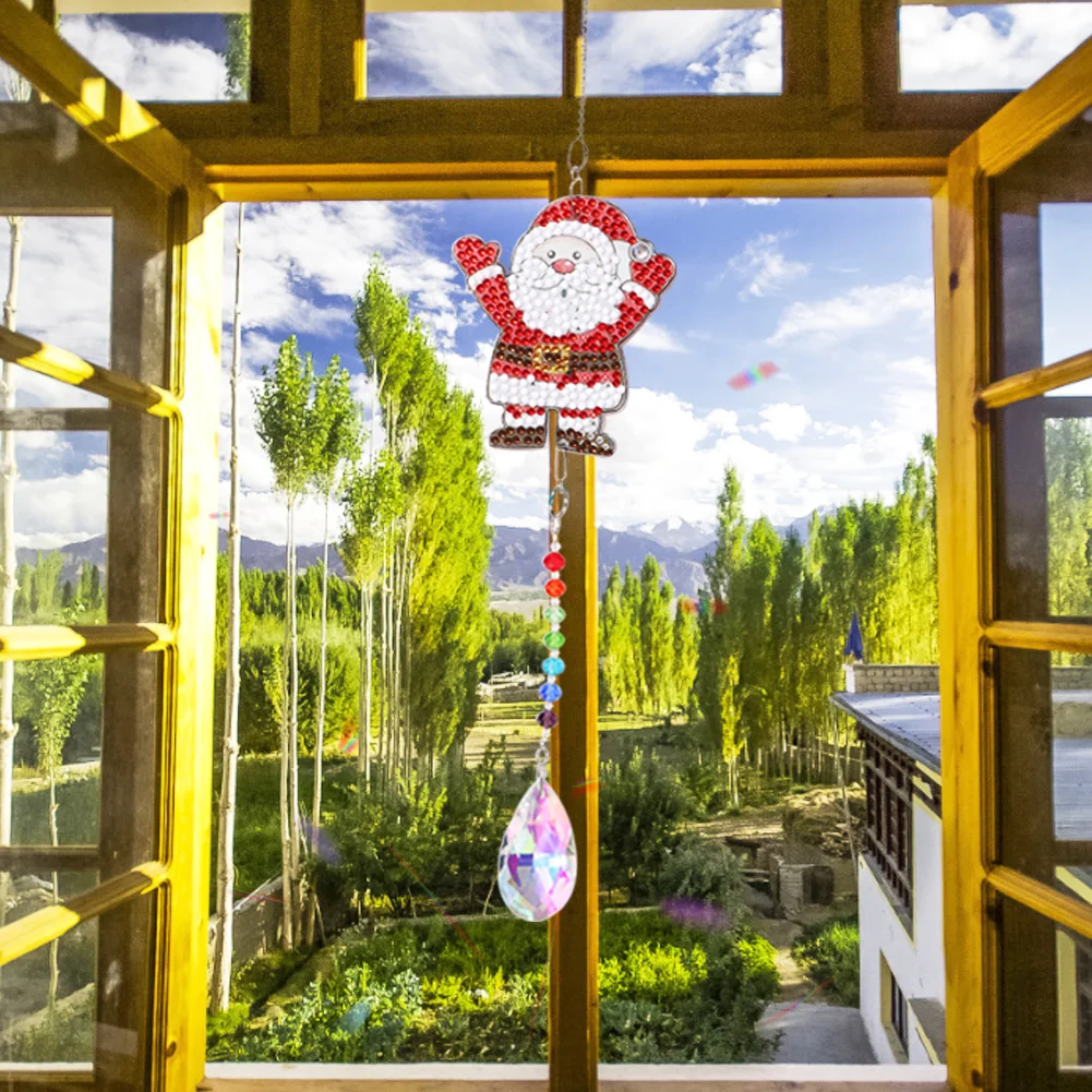 DIY Diamond Painting Sun Catcher - Santa Claus