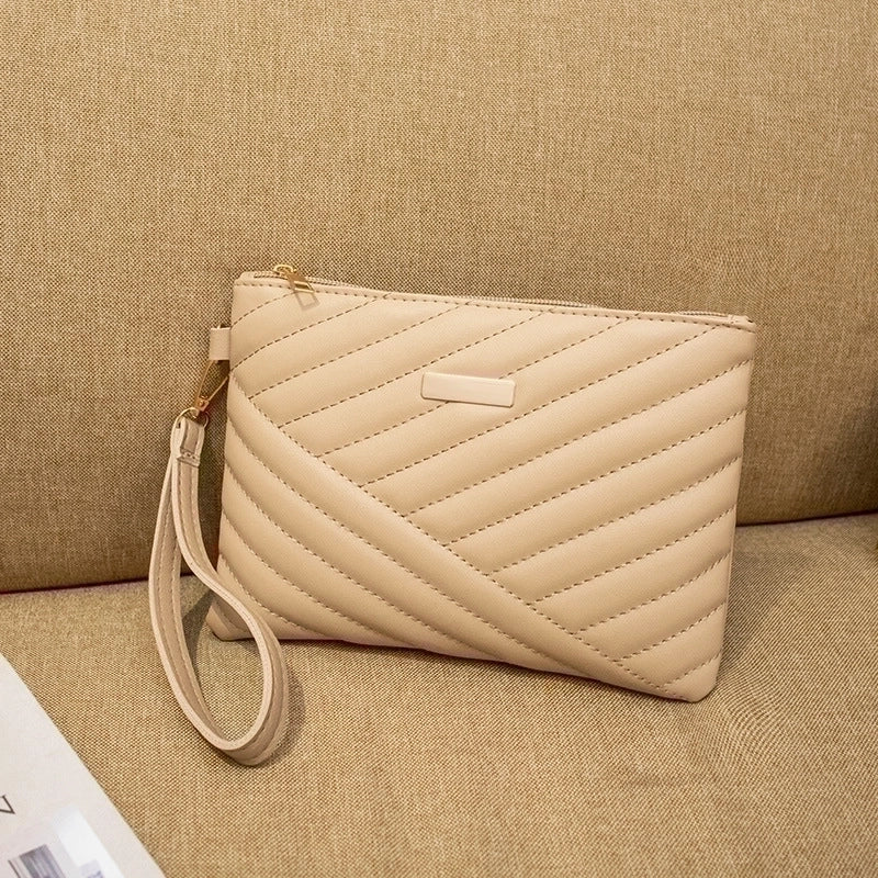 White Grey Black Pu Leather Stripe Square Evening Bags