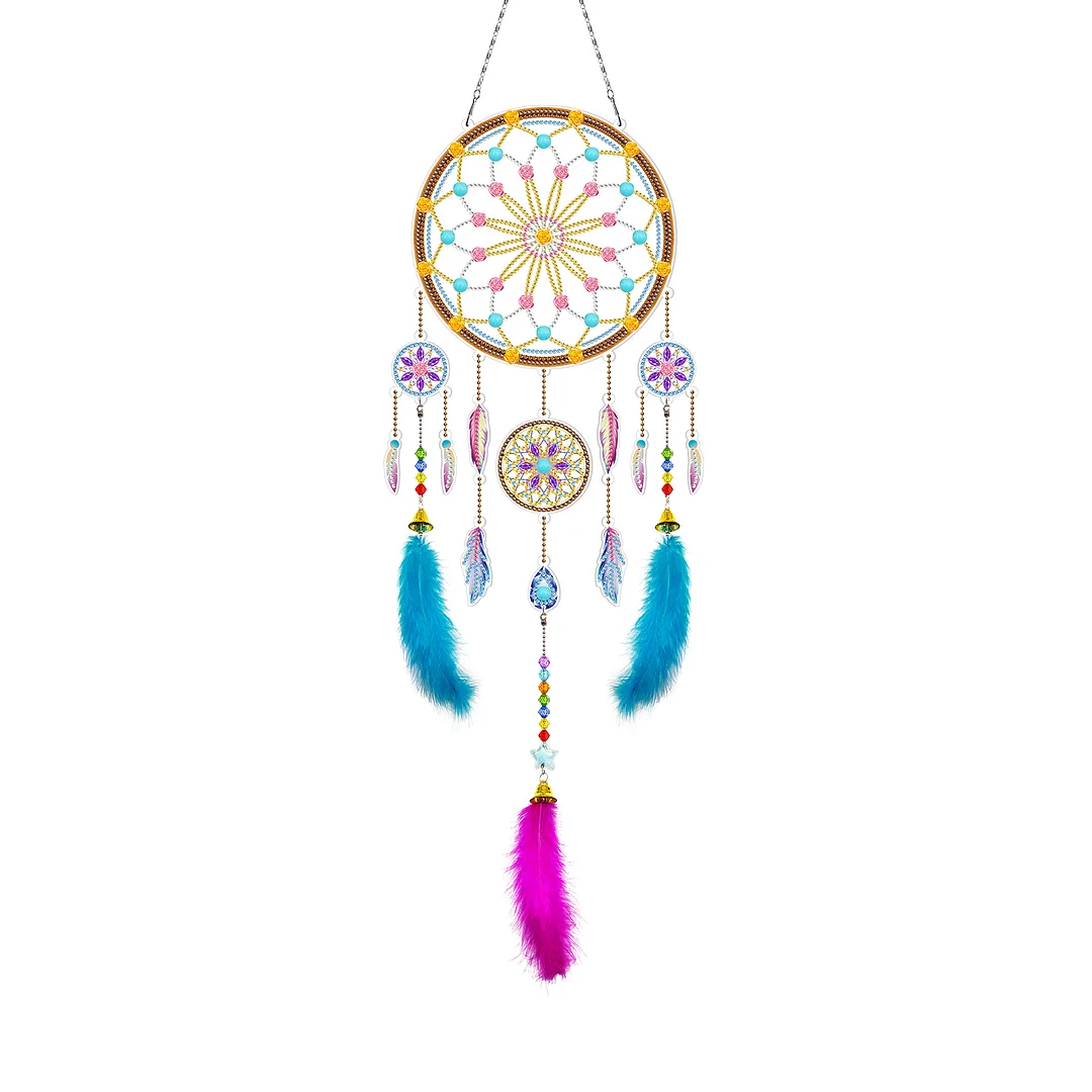 DIY Diamond Painting Dream Catcher Wind Chime