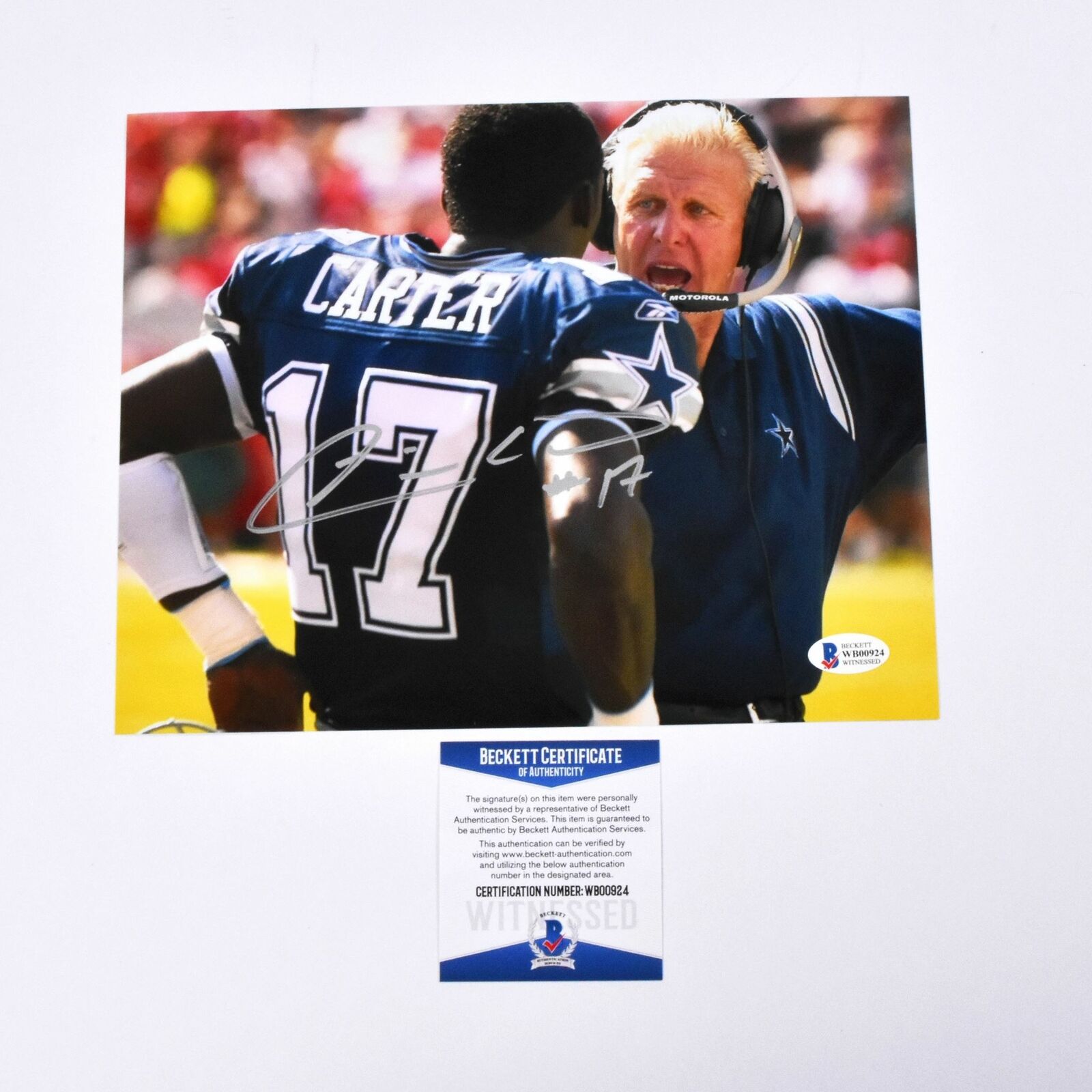 Quincy Carter Signed 11x14 Dallas Cowboys Photo Poster paintinggraph