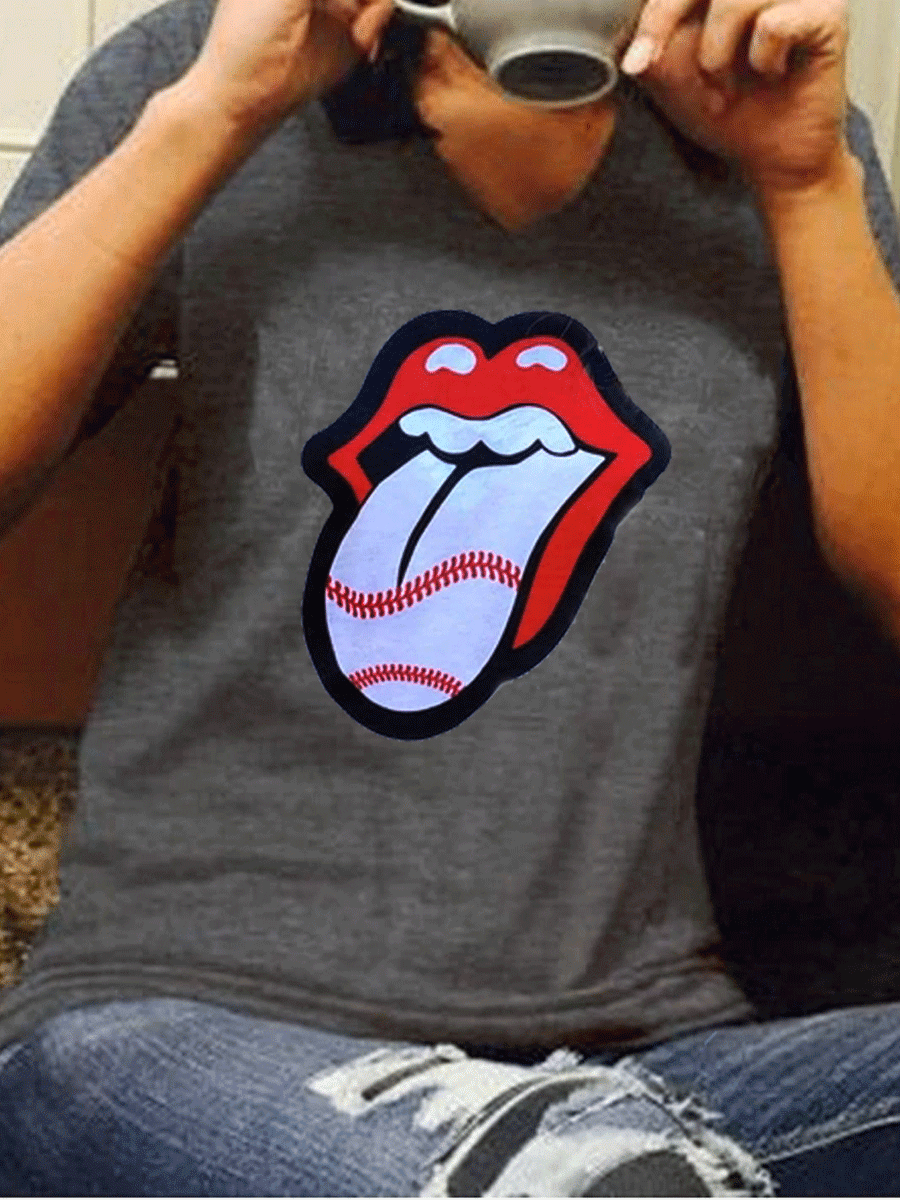 STONES BASEBALL TONGUE T-shirt