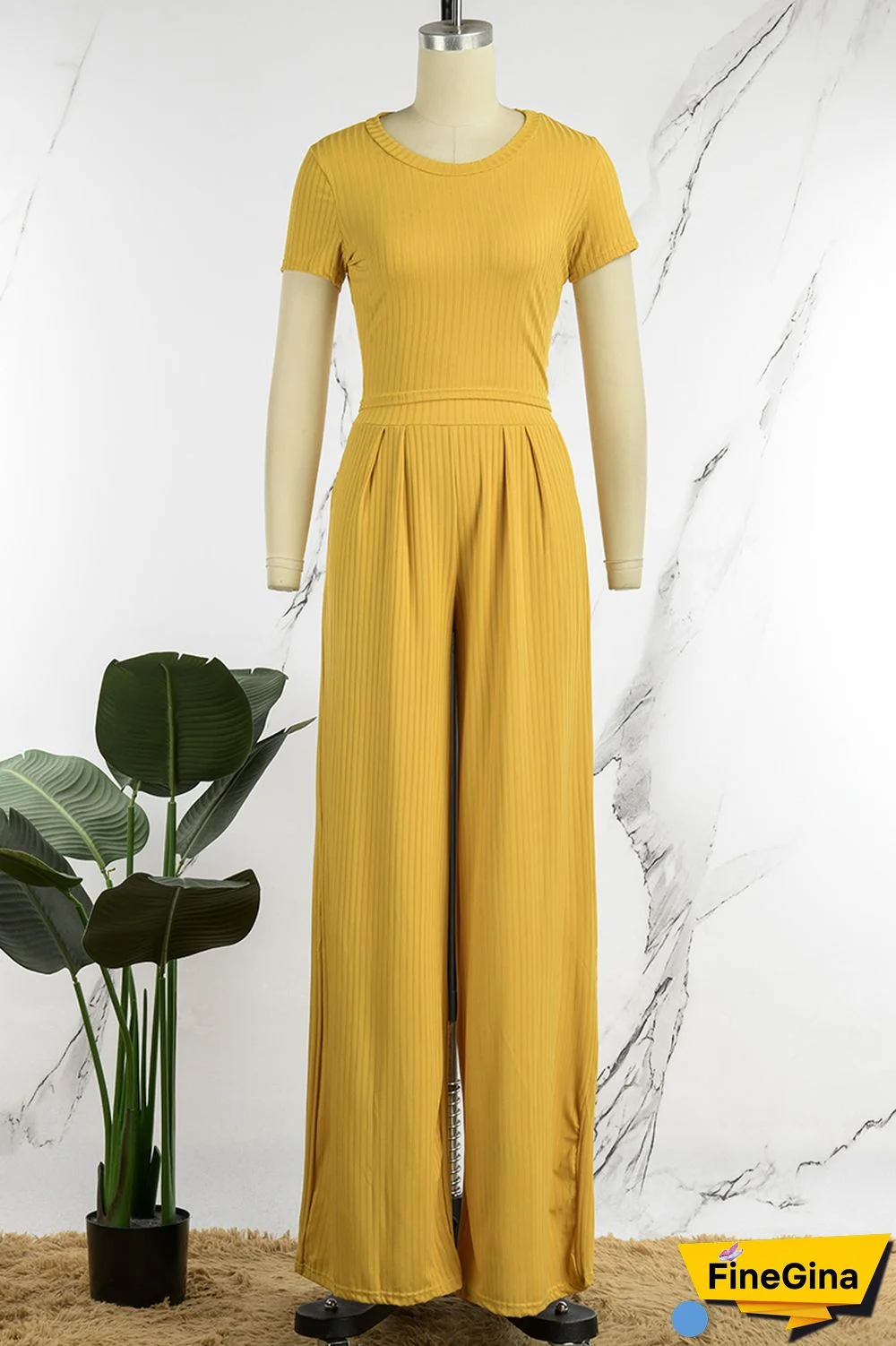 Blue Casual Solid Basic O Neck Short Sleeve Two Pieces