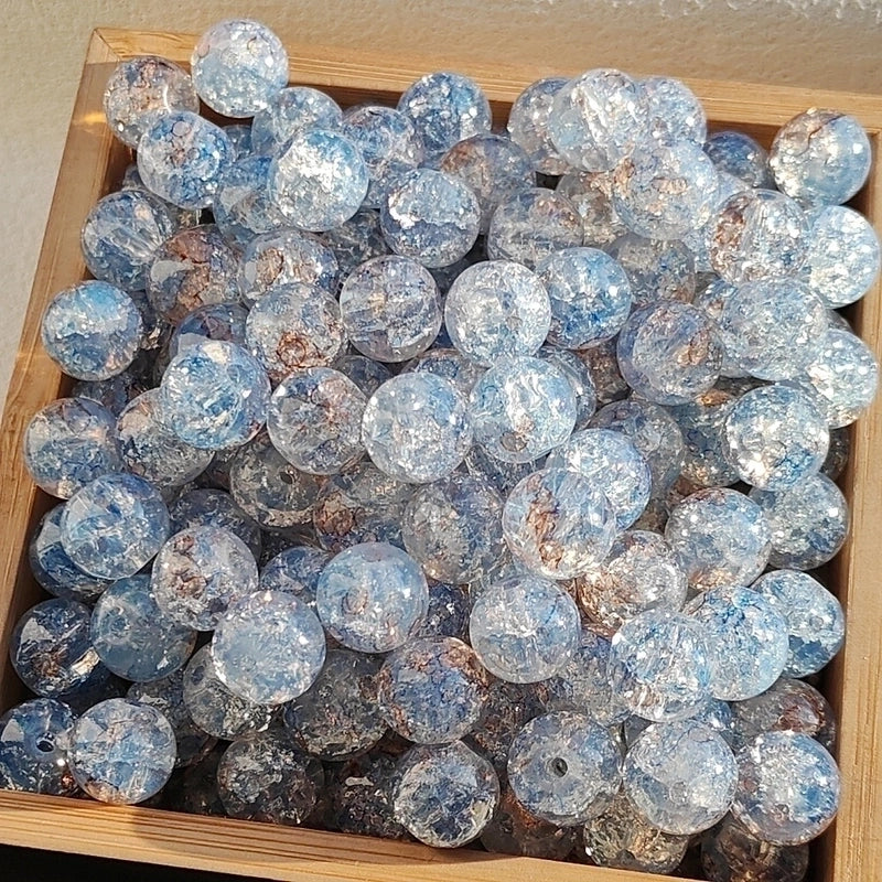 50 Pieces High Quality 8/10mm Protein Jade Broken Water Dyed Glass Bead DIY Handmade Glass Paint Beads Round Beads String Beads Materials