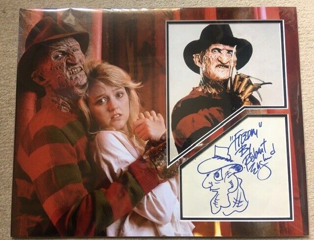 ROBERT ENGLUND SIGNED A NIGHTMARE ON ELM STREET Photo Poster painting MOUNT (5) SKETCH