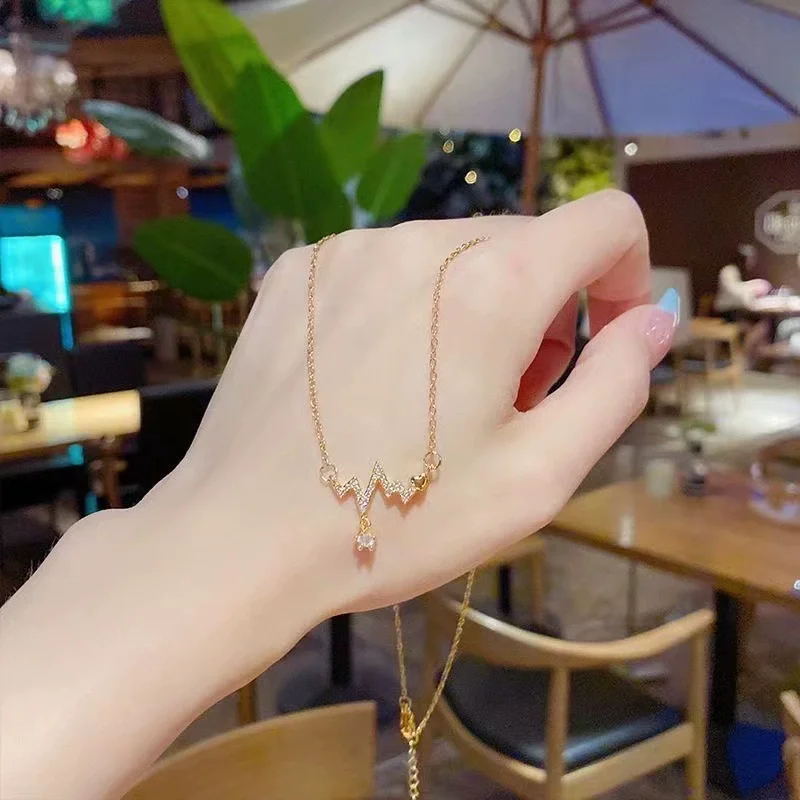 EKG Zirconia Necklace