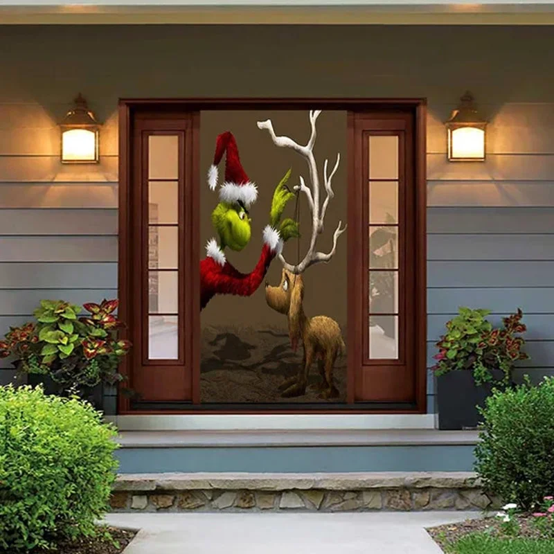 Nightmare Before Christmas Outdoor Decorations Props Christmas Elves Door Cover