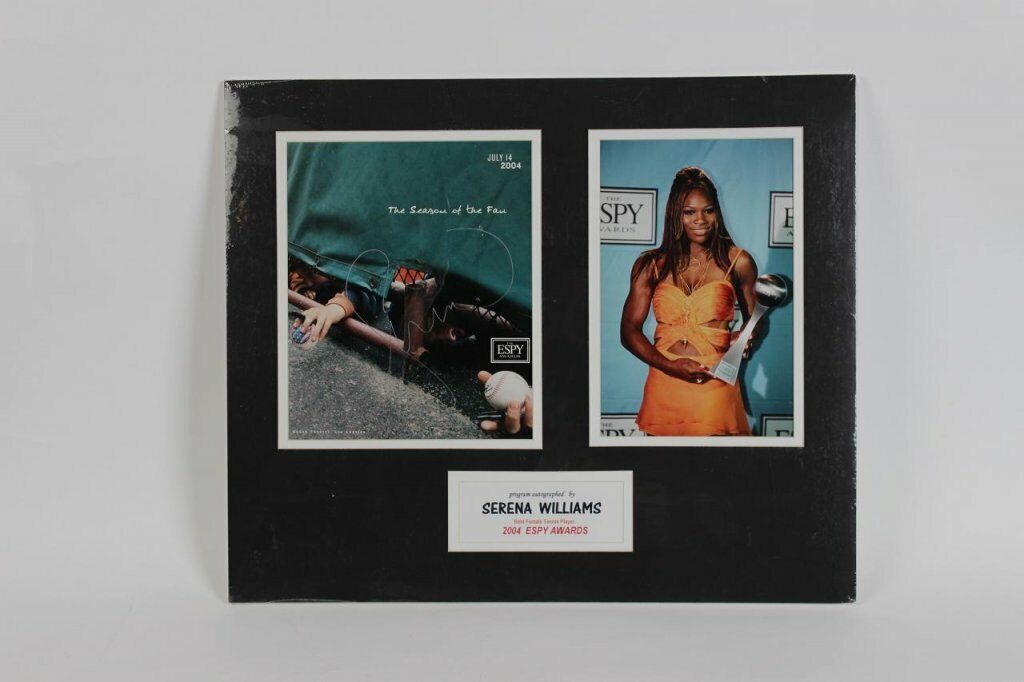 Serena Williams Signed Photo Poster painting Matted Display - COA GAI