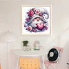 (US Only)Gnome Printed Cross Stitch Kit 40x40cm DIY 11CT Thread Art Needlework Home Decor