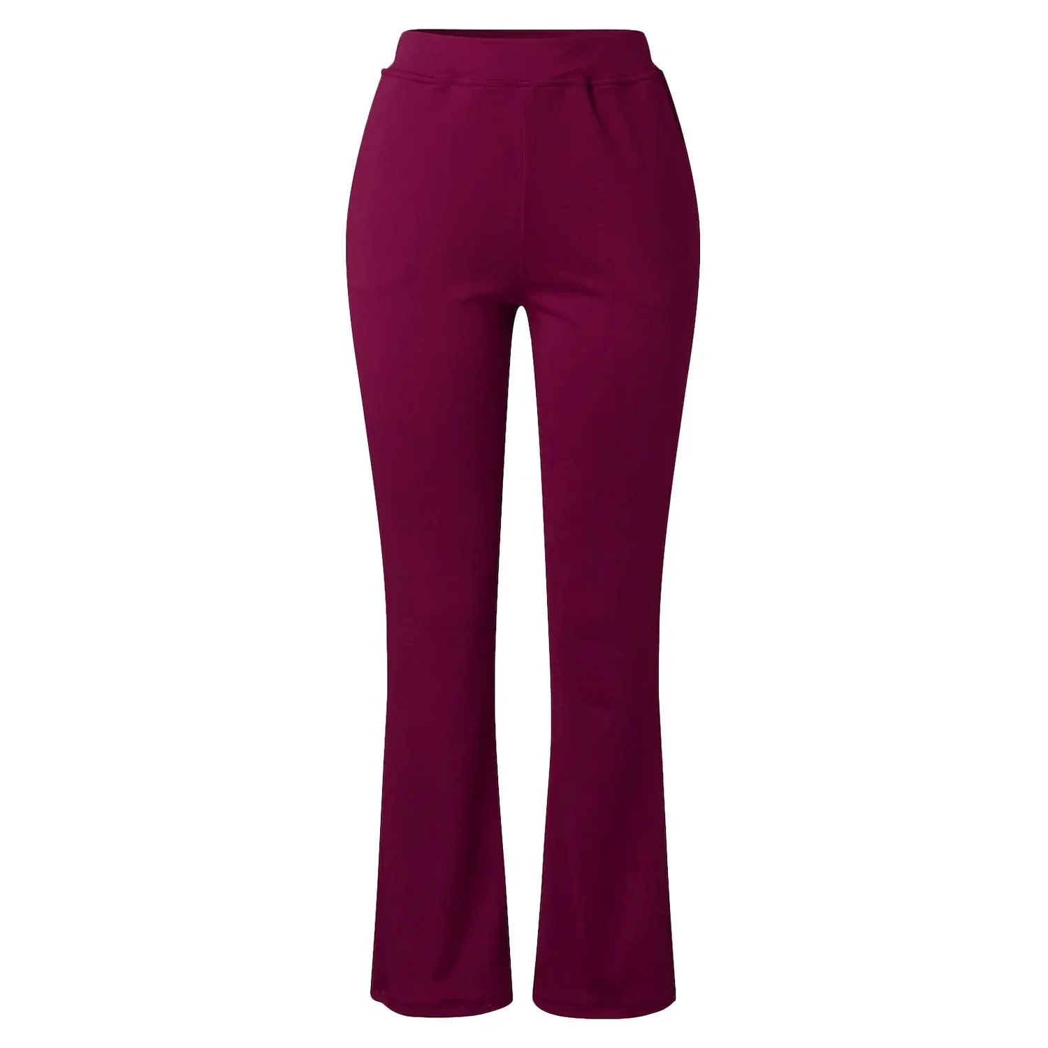 Womens Dress Work Casual Pants Trousers Straight Full Length Pocket Stretchy Daily Black