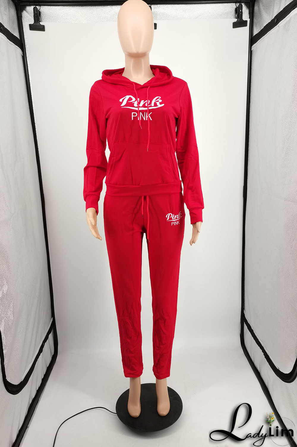 Grey Casual Print Patchwork Hooded Collar Long Sleeve Two Pieces