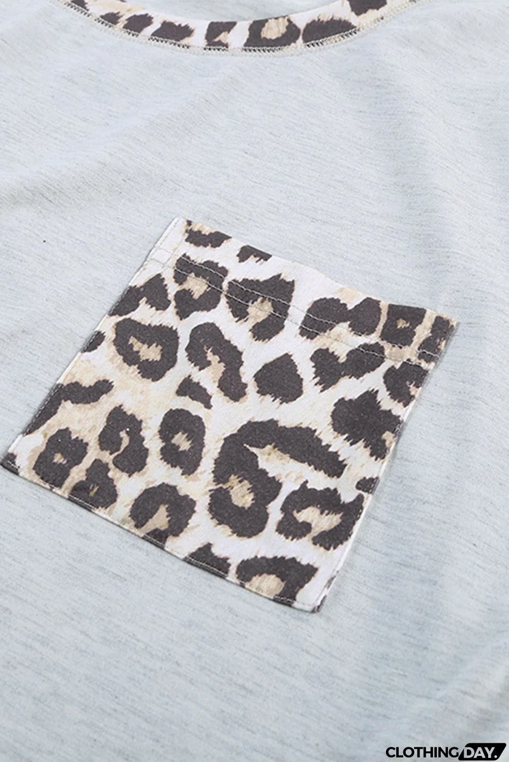 Women's Casual Animal Print Colorblock Short Sleeve Top