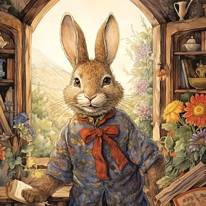 Easter Bunny 50*40cm(canvas) full round drill diamond painting