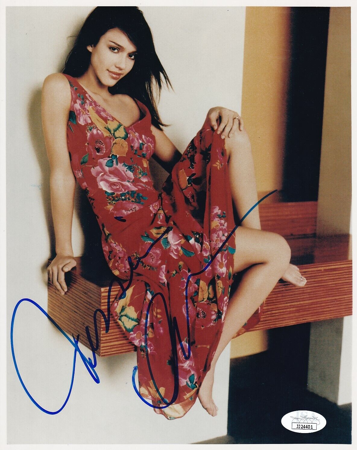 Jessica Alba autographed signed autograph auto sexy 8x10 vintage Photo Poster painting (JSA COA)