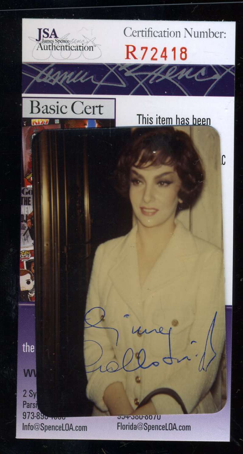 Gina Lollobrigida Jsa Coa Hand Signed Original Photo Poster painting Authenticated Autograph