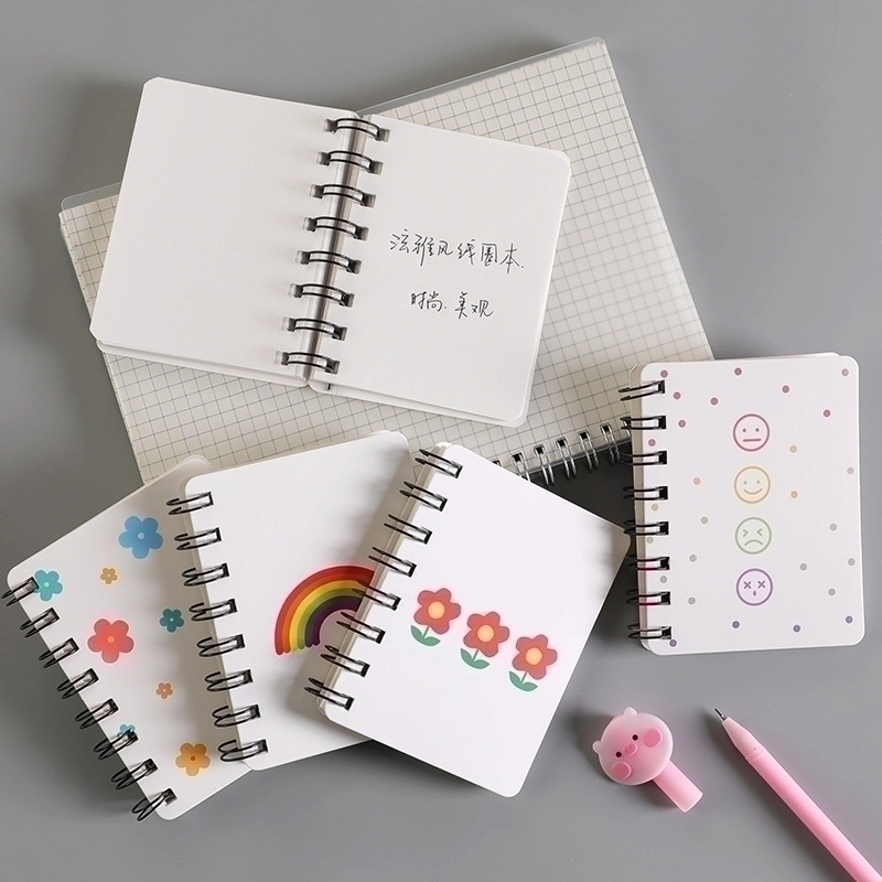 Cute Cartoon A7 Rollover Coil Book Student Mini-portable Notebook
