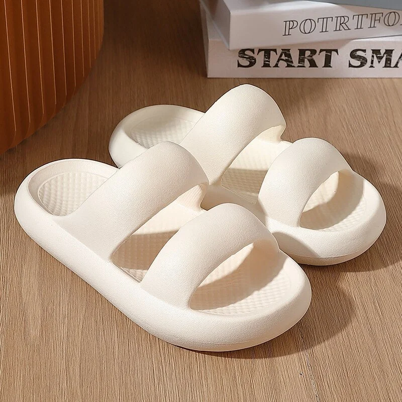 Summer Women Flip Flops Slippers Solid Thick EVA Platform Non-Slip Heel Sandals Home Outdoor Beach Couples Men's Ladies Shoes