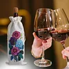 DIY Diamond Painting Wine Bags Diamond Art Liquor Bottle Covers Kit(Flowers)