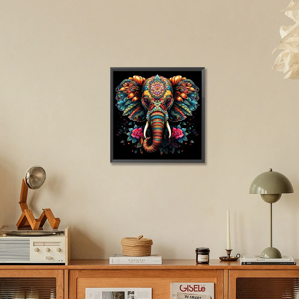 Diamond Painting - Full Round Drill - Elephant(Canvas|30*30cm)