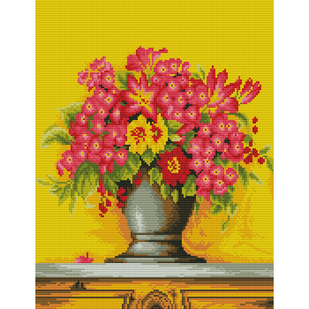 

Flower - 11CT Stamped Cross Stitch - 45*35CM, 501 Original