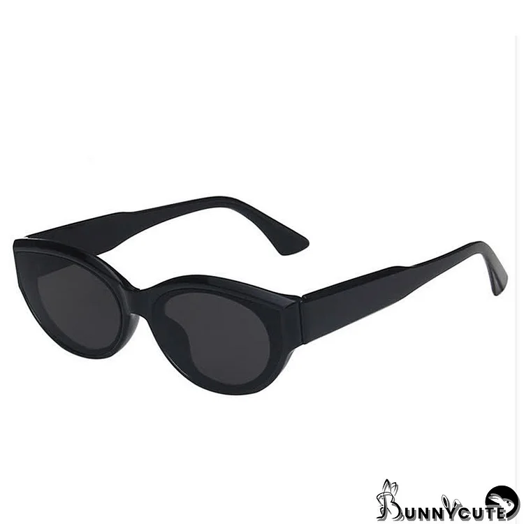 Classic Cat Eye Elliptic Lens Sunglasses