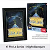 TOI Mix & Match Series - Night Banquet Wooden Irregularly Shaped Gold-Stamped Puzzle