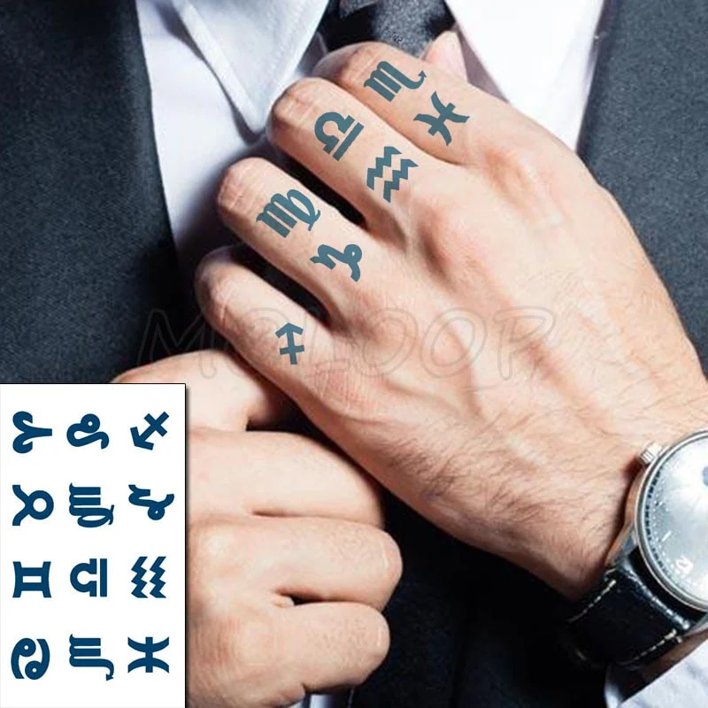 Waterproof Temporary Tattoo Stickers Chinese Character Win Every Exam Small Size Tatto Flash Tatoo Fake Tattoos for Man Women