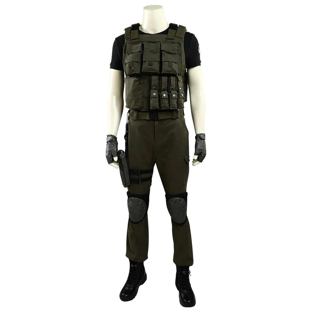 Resident Evil 3 Remake Carlos Oliveira Outfit Men Cosplay Costume