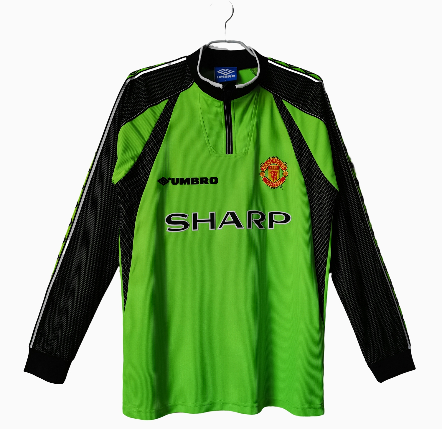 Manchester United Retro 98-99 Green Goalkeeper Long Sleeve Jersey
