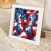 Butterfly Flower 5D DIY Partial Special Shaped Drill Diamond Painting With Frame Kit 17.2x17.2cm