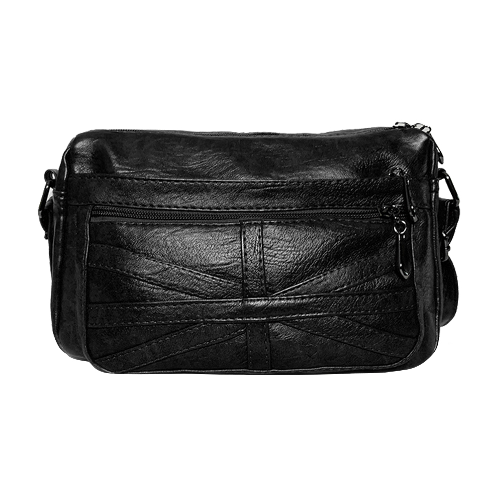 

Vintage Washed PU Crossbody Bag Large Capacity Mother Zipper Shoulder Purse, Grey, 501 Original