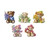 5PCS 2D Flat Animal Acrylic Decor DIY Diamond Painting Shake Ornaments (Bear)