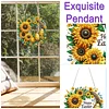 Diamond Painting Acrylic Single Side Drill Sunflower Pendant Charms Kits for Adults Home Window Decor