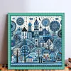 Blue House-11CT Stamped Cross Stitch 50*50cm/19.69*19.69in tapestrymarket