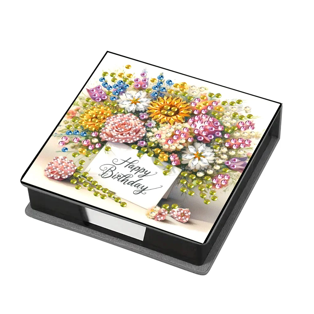 DIY Flower Diamond Painting Memo Pad Holder Mosaic Kit for DIY Art Craft