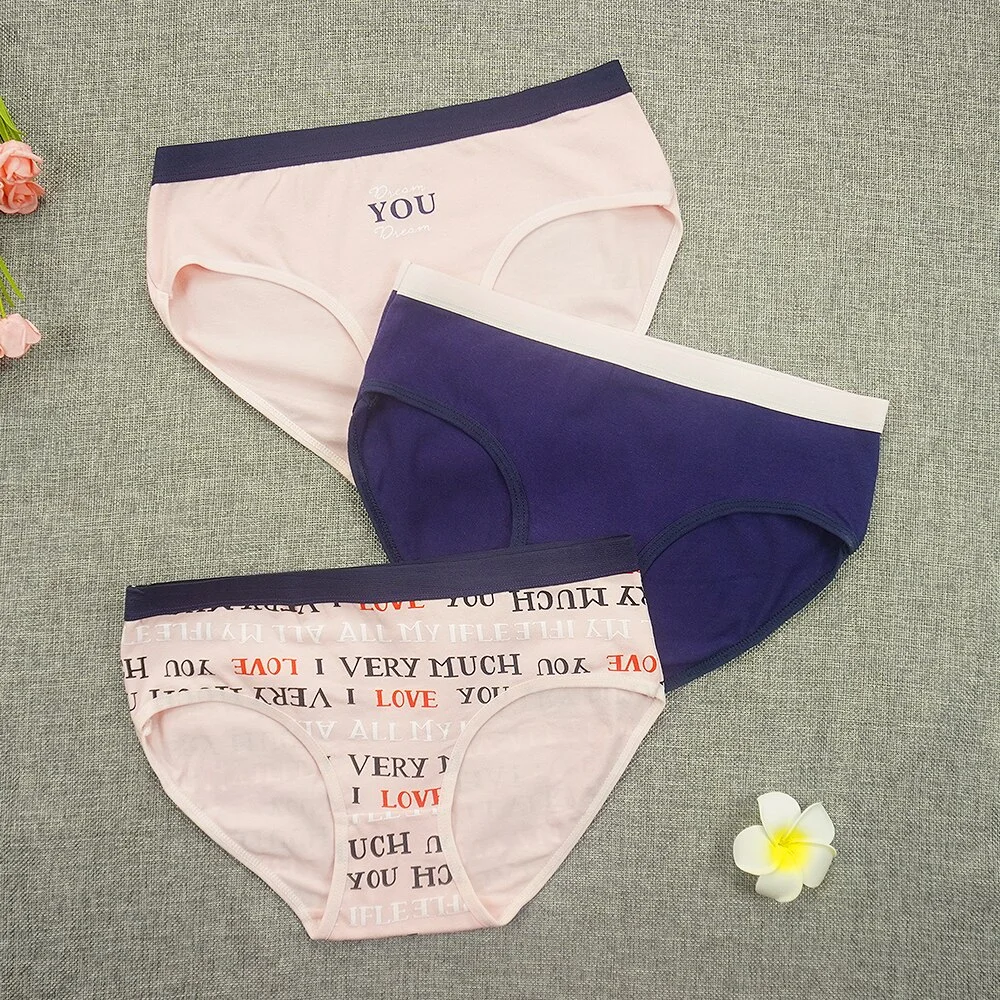 Billionm 3pcs/lots Panties Women Cotton Briefs Underpants Japan Cartoon Kawaii Underwear Animal Printed Ladies Cute Shorts