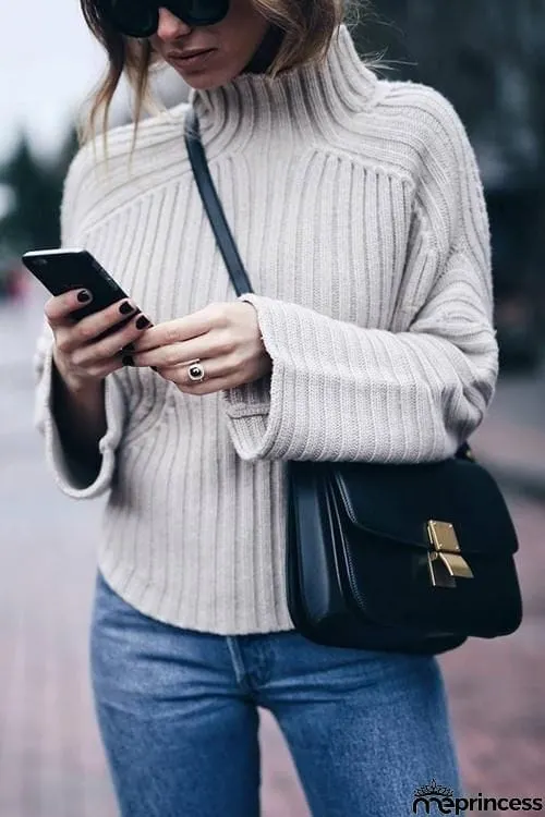 Square Leather Box Bag